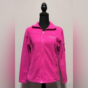 COLUMBIA Pink FLEECE Jacket ZIP Sweater
